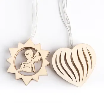 Kalėdų LED String Žibintai su Medžio Ornamentas iš Originalaus Dizaino Gamintojas Birių Kad Didmeninės LED Angel Heart Dekoro 2A