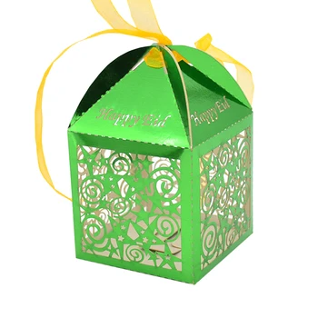 Laimingas Eid pjovimas lazeriu, žvaigždės ir mėnulis ramadanas vestuvių eid naudai dėžutę