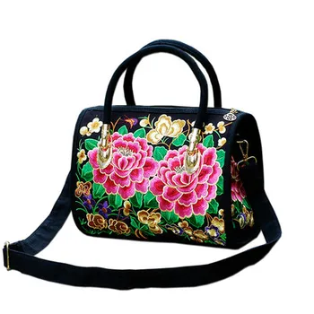 Mados Nacionalinės Siuvinėjimo Moterų rankinės Pirkinių!Gražus Gėlių Aplikacija Lady Peties&Crossbody krepšiai Karšto Multi-naudoti Vežėjas