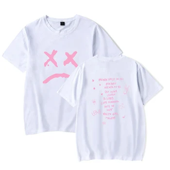 Meilė Print T Shirt Lil Peep Marškinėliai Vyrams, Moterims, Atsitiktinis Marškinėliai Hip-Hop Mados Marškinėlius Vasaros Kvėpuojantis Medvilnės O-Kaklo Trumpomis Rankovėmis