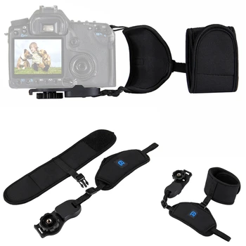 Minkštas Neopreno Kameros rankenos Riešo Dirželis Canon Nikon Sony DSLR w/ Vertus Diržo Varžtas Plokštė Quick-release 1/4