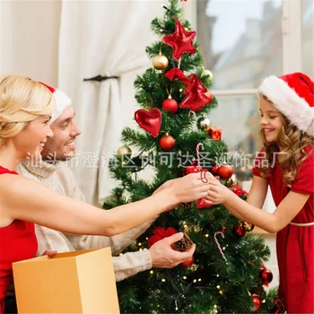 Naujas Kalėdų Medžio Apdaila pakabučiai Star Širdies Formos Papuošalai Namų Puošybai Kalėdų Dovana 12pcs Paketą Nemokamas Pristatymas