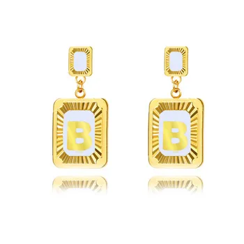 Naujas mados laišką perdėti stud auskarai moterims, aukso spalvos didelė asmenybė stud auskarai moterų mados juvelyrika dovanos