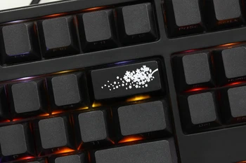 Naujovė Blizgesį Per Keycaps ABS Išgraviruotas Shine-Per sakura juoda raudona užsakymą mechaninė klaviatūra įveskite naikinimo