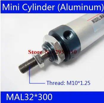 Nemokamas pristatymas barelį 32mm Pagimdė 100mm Eiga MAL32*100 Aliuminio lydinio mini cilindrų Pneumatinės Cilindrų MAL32-100