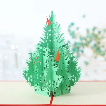 Produkto off Kalėdų 3D valstybės popieriaus skulptūros, naujieji Metai, Naujųjų Metų palaima kortelės Kalėdų eglutė kūrybinio verslo paprasta