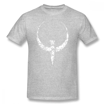 Quake Marškinėliai Quake White T-Shirt Grafikos Medvilnė Tee Marškinėliai Vyrams Trumpomis Rankovėmis Klasikinis Mielas Marškinėlius