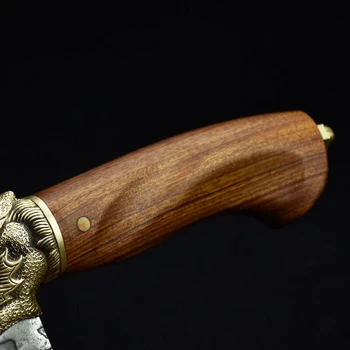 Rankinio kalimo virtuvinis peilis Longquan tradicinių namų slicer dvasios ranką senas retro chef peilis pjovimo kaulų peilis