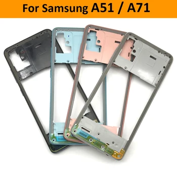 Samsung Galaxy A51 A71 Viduryje Sienelėmis Atveju A507 A707 Vidurio Rėmo Skydelis Galinis Korpusas Atveju Pultas Atsarginės Dalys