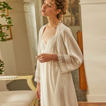 Suknelė Skraiste Elegantiškas Chalatai Nustatyti Lady Pižamą Mados 2020 M. Pavasarį, Rudenį Moterys Sleepwear Ilgos Satino Chalatas, Pižama, Aukštos Kokybės