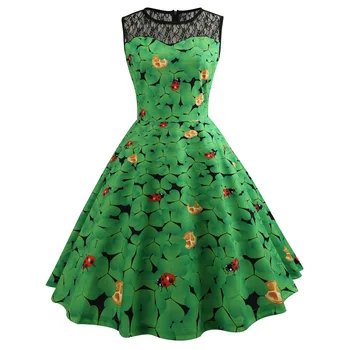 Suknelės žalios spalvos saint patrick ' s day suknelė atsitiktinis laimingas laimingas šalis drabužius merginos meilės elegantiškas 2020 mados klubas atsitiktinis