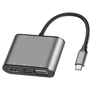 USB C Hub Multiport Dongle,8 1 USB C iki HDMI suderinamus Multiport Adapteris, Suderinamas su PC Multi-funkcija Pratęsimo