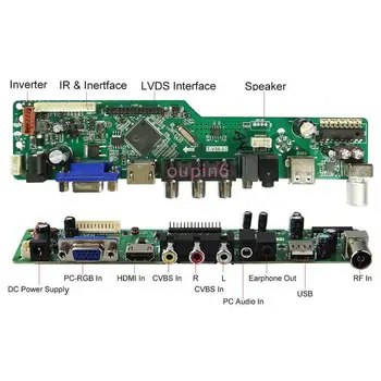 Už LM230WF1-TLA3 Skaitmeninį Signalą VGA, AV VGA rinkinys Valdiklio plokštės HDMI LCD 4 lempos 30pin TV Rezoliucija 1920X1080 23