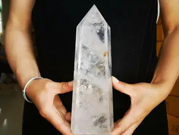 1000g /2000g Natūralus baltas kristalas, nurodė, atraminiai, Obeliskas tinka Aura gydymas