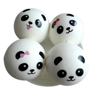10cm Kawaii Bandeles, Duona Pakabukas Minkštas Plonas Pakabukai Squishes Panda formos Duona Apsimesti, Žaislai lėtai auga