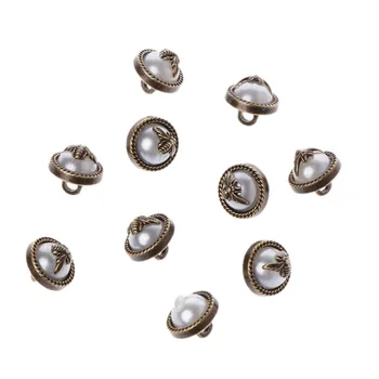 10vnt 10mm Dirbtiniais Pearl Bičių Mygtukai, Siuvimo Paltas Vestuvių Amatų Scrapbooking Embellishment 