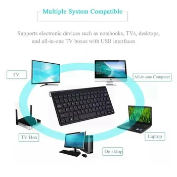 2.4 G Wireless Keyboard Mouse Combo Slim Belaidė Klaviatūra Ir Pelė, Mini Multimedia Klaviatūra Nešiojamojo Kompiuterio/Nešiojamas Žaidimų