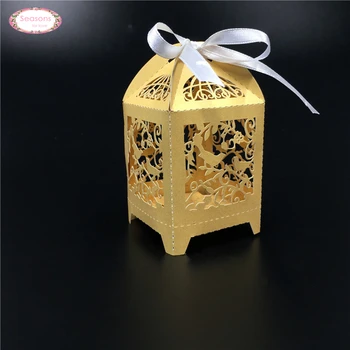 50ps pjovimas lazeriu saldainių dėžutė vestuvių dekoravimas šokolado pakuočių šalies prekių apdailos vaikams gimtadienio dekoro suvenyrų