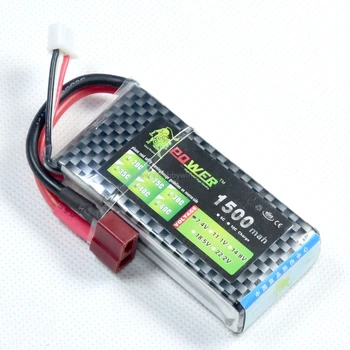 7.4 V/1500 mah 2S 25C LiPo baterija dekanai T-plug Sprogo 50C RC modelis Lipolymer maitinimo blokas