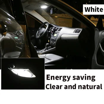 9pcs Balta Canbus Lemputės Automobilių LED Interjero Lubų apšvietimo Komplektas Tinka m. m. 2016 m. 2017 Kia Forte Žemėlapis Dome Daiktadėžė Licencijos Lempos