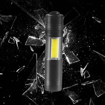 Aliuminio Lydinio Mini Didelis šviesos USB Įkraunamas LED Žibintuvėlis Lempos Šviesos Fakelas