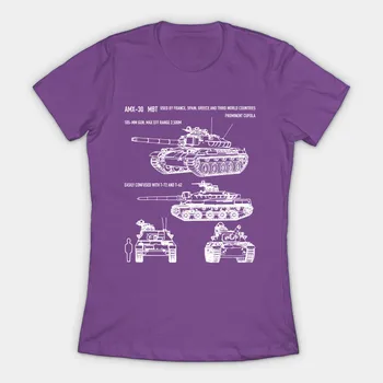 AMX-30 prancūzijos Pagrindinis Tankas Planas moteriški Marškinėliai
