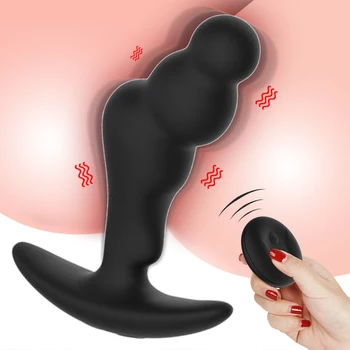 Analinio Sekso žaislus Belaidžio Nuotolinio valdymo Vibruojančiu Prostatos Massager Vyrų Analinis Kaištis Vyrų Masturbator Žmogui Išangę G Spot Vibratorius Butt Plug