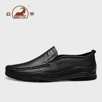 Beck nauji prabangūs vyriški laisvalaikio loafer batų kvėpuojantis natūralios odos viršutinį patvarus moccasin vairavimo batai vyrams