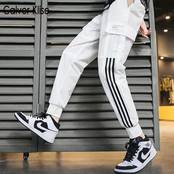 Calver Klise 2021 M. Pavasarį Naują Laišką, Siuvinėjimo Sweatpants Vyrai Laisvi Streetwear Hip-Hop Mados Atsitiktinis Kelnės Poilsiu Kelnės