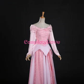CosplayLove Miegančioji Gražuolė Suaugusiųjų Briar Rose Princess Aurora Rožinė Raudona Suknelė Cosplay Kostiumų Užsakymą