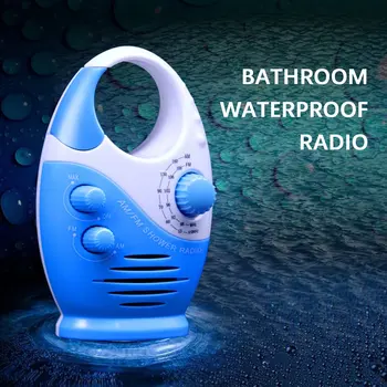 Dušo Radijo Vandeniui AM FM Vonios kambarys Dušo Radijo Nešiojamųjų Garsiakalbių Baterija Reguliuojama Apimtis