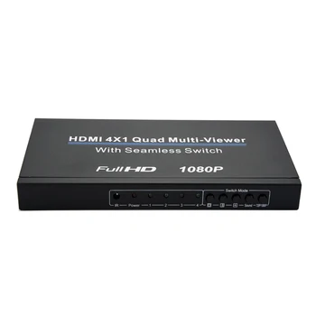 HDMI 4x1 Quad Multi-viewer Full 1080p Switcher Besiūlių Multiviewer Perjungti IR Ekraną, Splitter Konverteris, 5 Režimai PC/STB/DVD