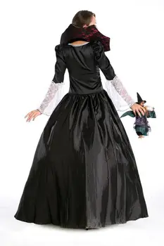 Helovinas Kilnus Karalienė Vampyro Kostiumas Seksualus Gotikos Halloween Carnival Šalies Fancy Dress Moterų Velnias Cosplay Kostiumas