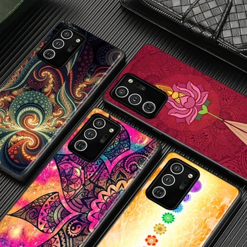 Mandala Chakra Jogos Samsung Galaxy S20Ultra S20 Plius S10 Lite A01 A11 A21 A21S A31 A41 A42 A51 A71 A81 UW Telefono dėklas