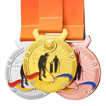 Medalis Užsakymą Golfo Konkurencijos Mokyklos Sporto Komanda Juostelės Sporto Bendrojo Aukso, Sidabro ir Bronzos Medaliai
