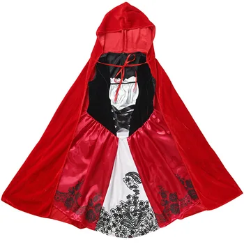 Mergina Little Red Riding Hood Kostiumas Helovinas Pasakų Knygelėse Vaikas Vaikų Knygos Savaitės Apranga