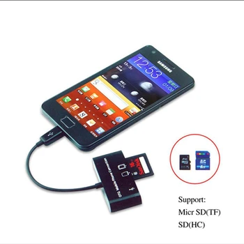 Micro usb Kortelių Skaitytuvas SD Adapteris, Laidas SD& Micro SD TF Ryšio Smart Atminties Kortelės skaitytuvą Mikro usb Prievadą