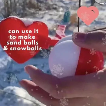 Mielas Širdies Dizaino Sniego Gniūžtės Maker Įrašą Maker Gyvūnų Formos Sniego, Smėlio Pelėsių Priemonė Žiemos Metu Vaikai Labai Žaislas
