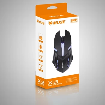 MIXIE X3 Laidinio Pelės LED 1000DPI Žaidimų Pelės 