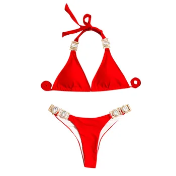 Moterų bikini maudymosi kostiumėlį 2020 Plus Size Spausdinti Tankini Swimjupmsuit bikini komplektas Paplūdimio Kamšalu Maudymosi Plaukimo kostiumas moterims