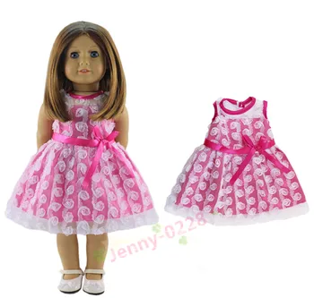 Naujas 6 VNT Lėlės Drabužiai Skirtingo Stiliaus 18 colių Amerikos Lėlė Princesė Kostiumai Suknelė Przybornik