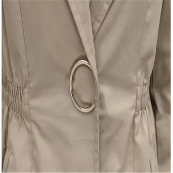 Naujų 2020 m. Pavasarį, Rudenį Moterys Tranšėjos Paltai Mygtuką Kailis Moterų Vidutinio ilgio Turn-žemyn Apykaklės Slim Tvora Paltas Plius Dydis M302