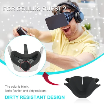 Nosis Pad Kelią, Šviesą Kietosios VR Ausines Daugiafunkcį Minkštas Purvinas Atsparus Silikono Žaidimų Reikmenys Oculus Quest 2