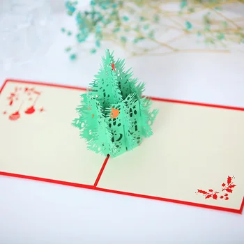 Produkto off Kalėdų 3D valstybės popieriaus skulptūros, naujieji Metai, Naujųjų Metų palaima kortelės Kalėdų eglutė kūrybinio verslo paprasta