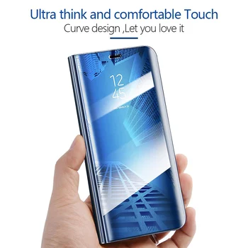 Smart Veidrodis, Flip Case For Samsung Galaxy S10 Plius S10E S8 S9 S7 S6 Krašto Pastaba 8 9 J4 J6 J8 2018 Dangtelį A10 A20 A30 A40 A50 A70