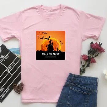 Sunfiz YF 1pcs Gydyti arba Apgauti Moterų Marškinėliai Moterims Topai Helovinas Saugos Sesers Vadovas Moterims T-shirt
