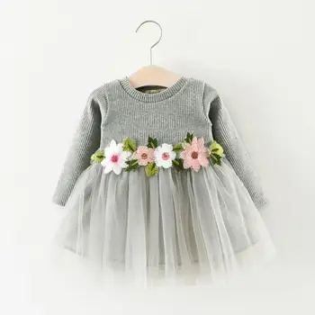TELOTUNY naujagimis baby girl dress 2020 gėlių kūdikių dresse Mielas Pyplys Baby Girl Gėlių Tutu ilgomis Rankovėmis Princesė Dress J30