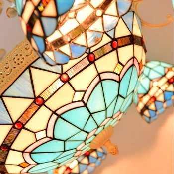 Tiffany Baroko vitražas Sustabdytas, Šviestuvas, E27 110-240v Grandinės Sieniniai šviestuvai Namų Salonas, Valgomasis pramonės lempos