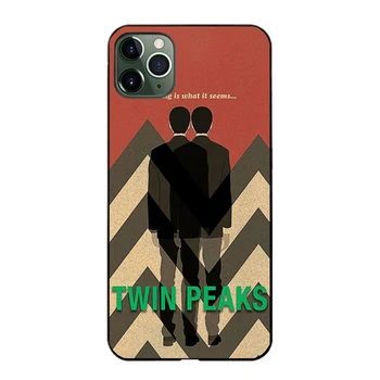 Twin Peaks, Telefono dėklas Klasikinis Amerikos TV Silikono Juoda Sotf TPU Apima, 