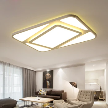 Ultra plonas kambarį led lubų šviesos, namų tobulinimo paprastų geometrinių stačiakampio formos post-modernus Nordic miegamojo lubų šviesos